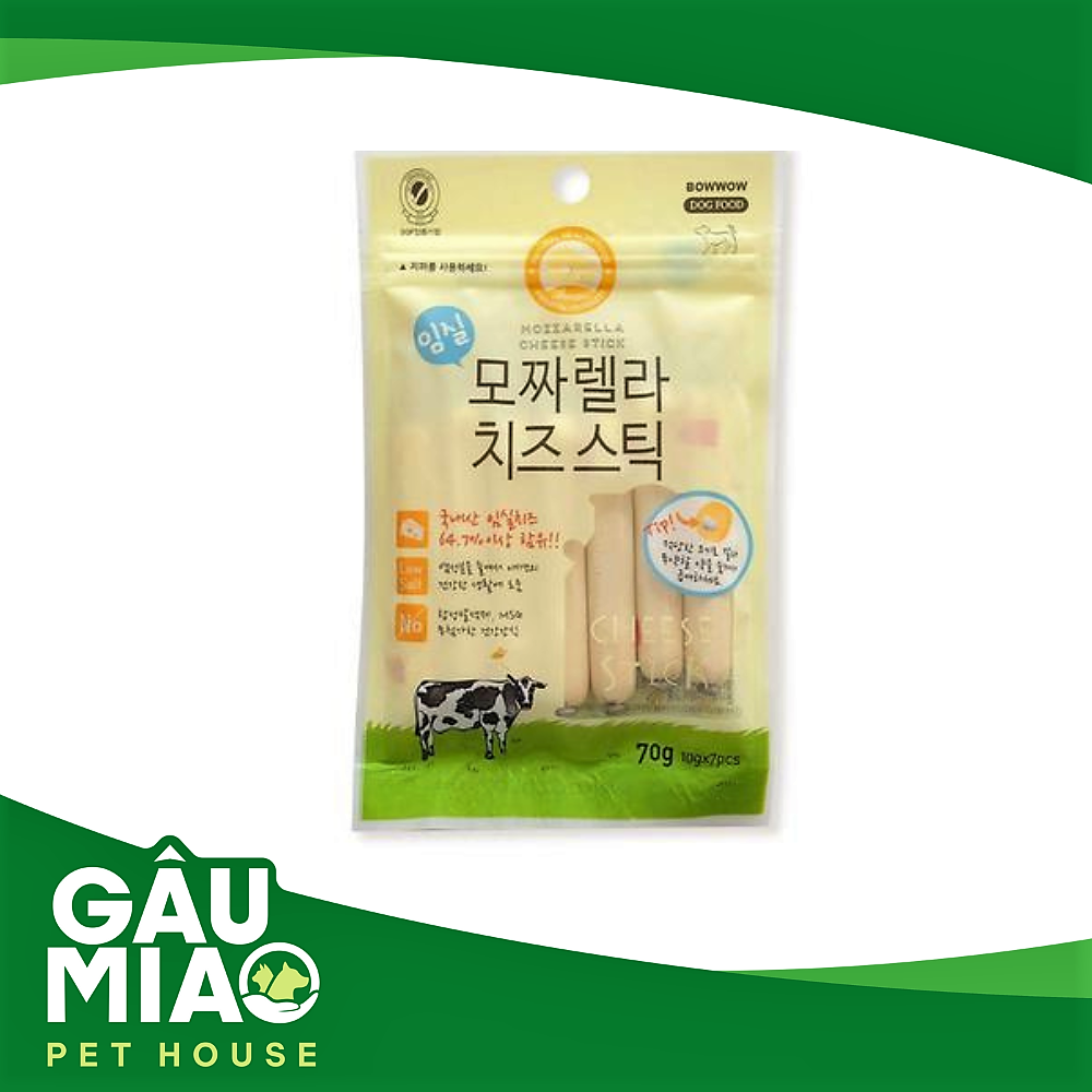 Bowwow-Xúc xích phô mai Mozzarella 70g