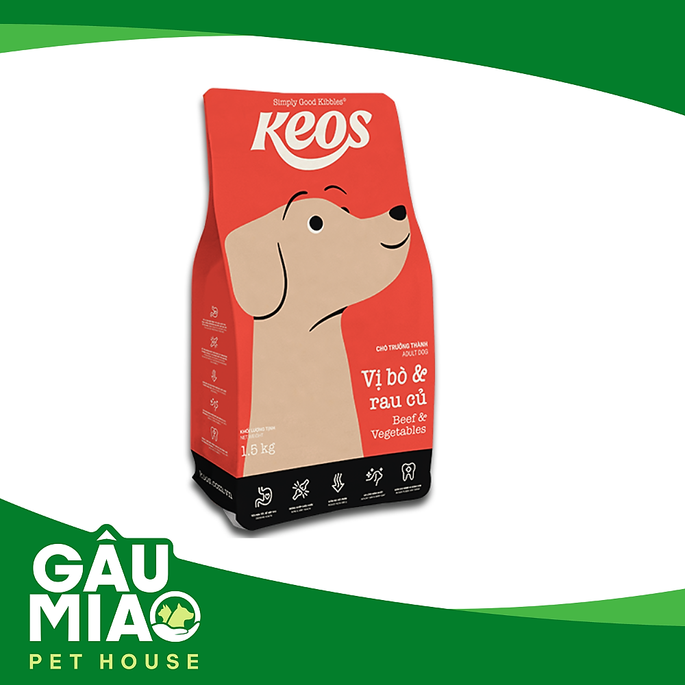 KEOS Thức ăn chó trưởng thành Bò & Rau củ