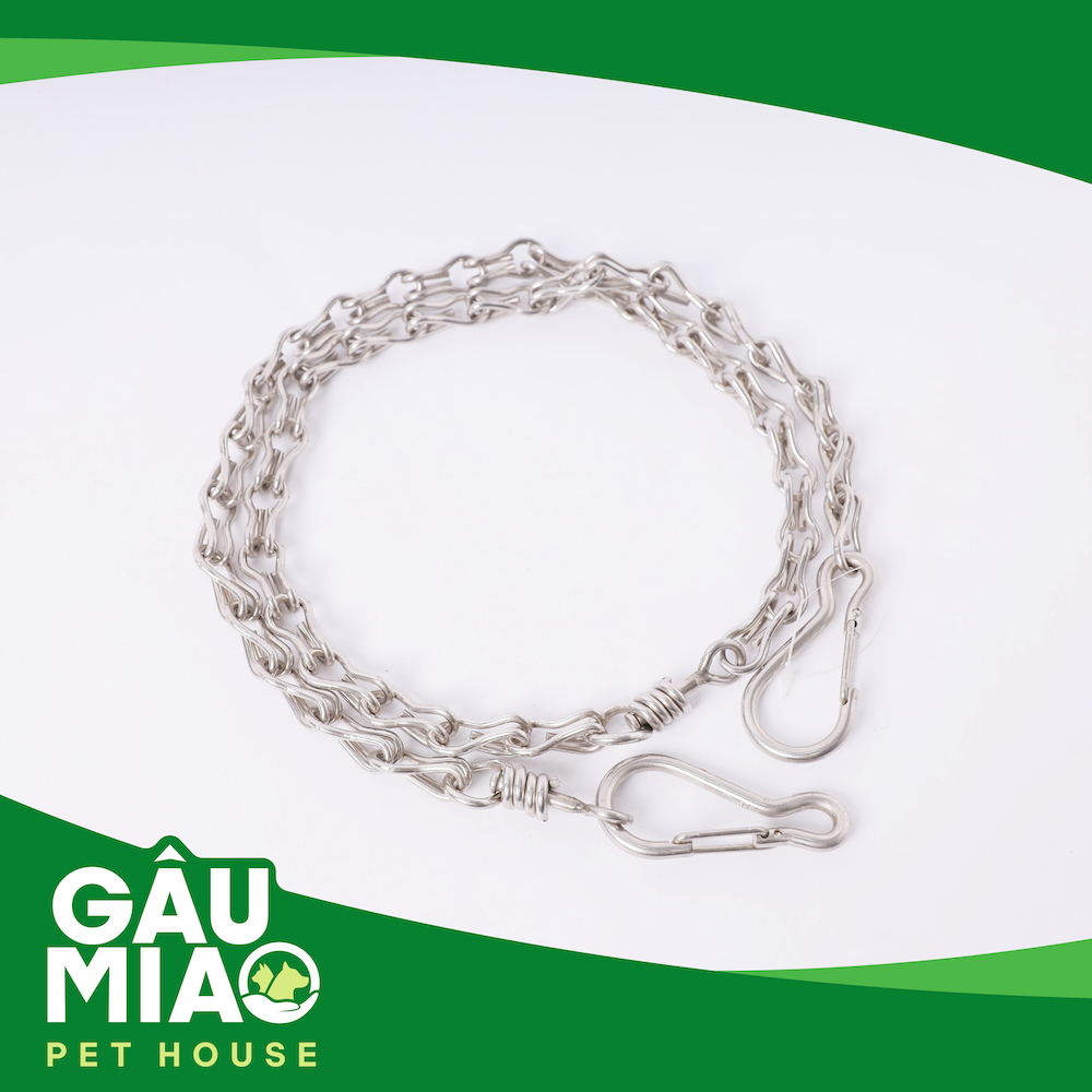 Xích móc inox 2 móc dài 1.5m