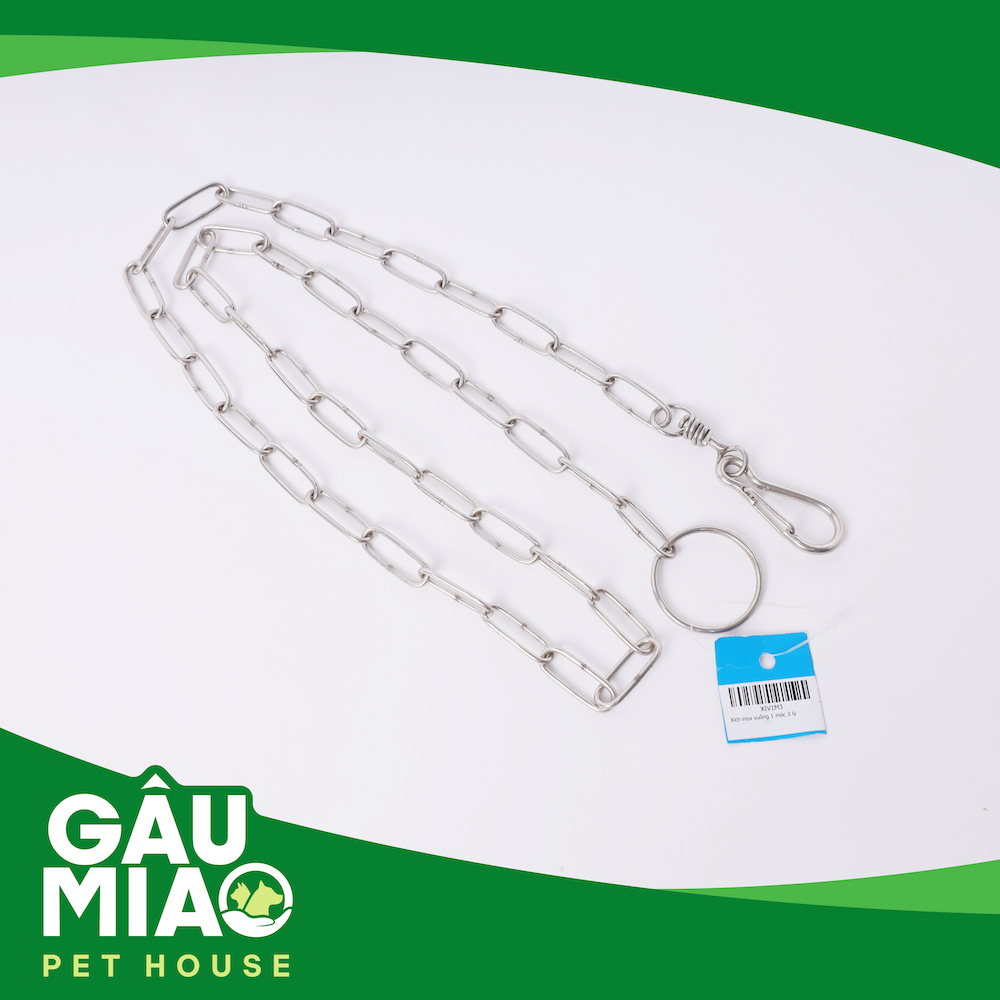 Xích vuông inox 1 móc dài 1.5m
