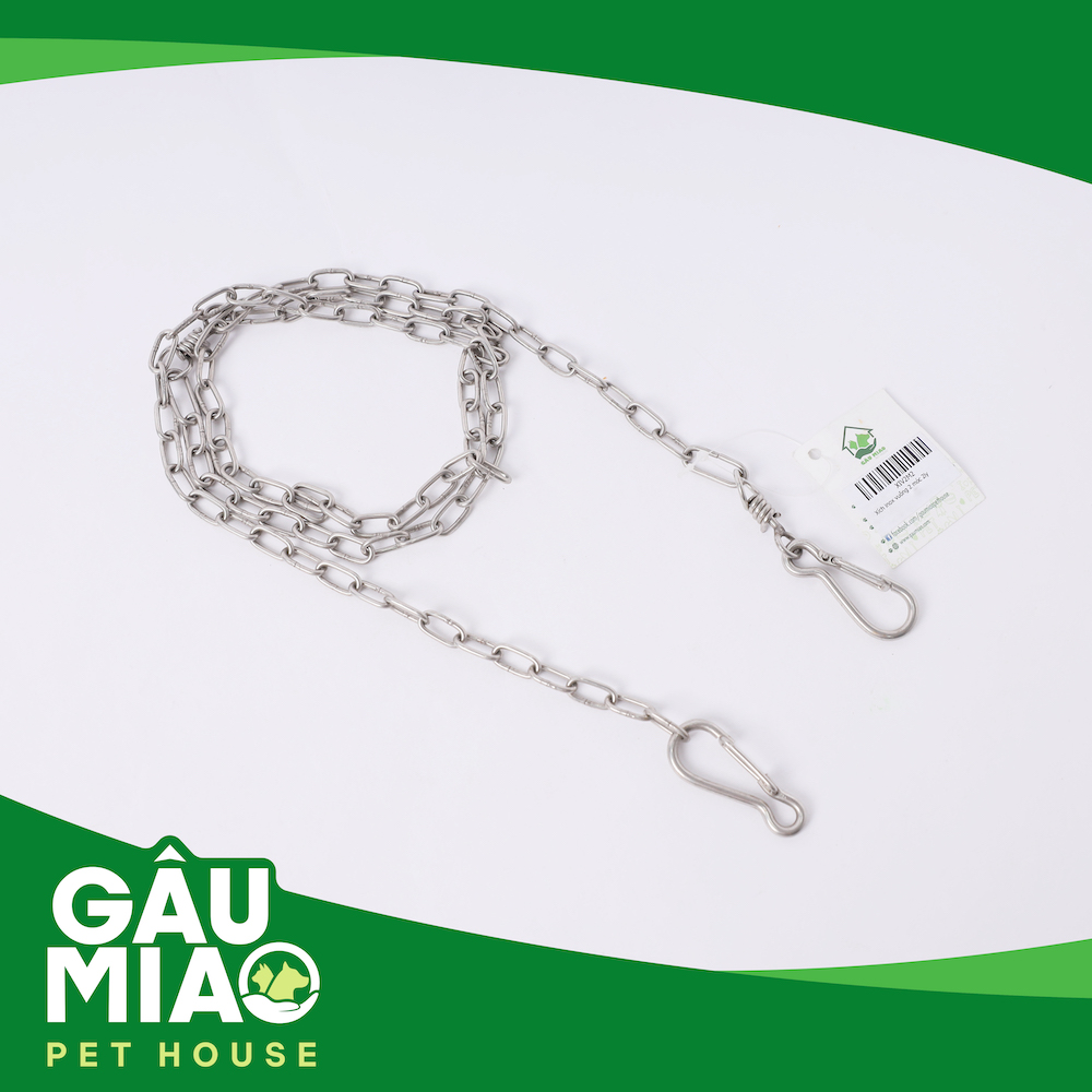 Xích vuông inox 2 móc dài 1.5m
