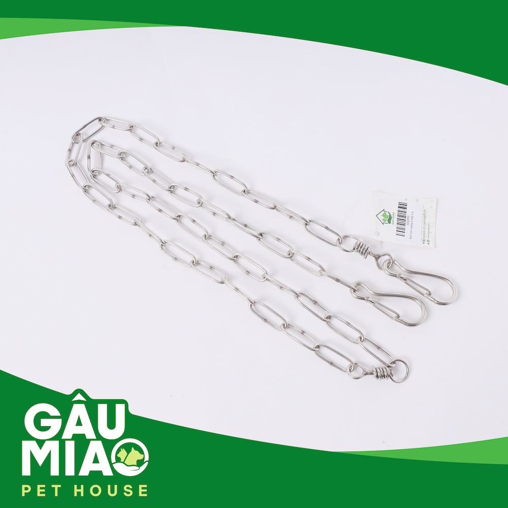 Xích vuông inox 2 móc dài 1.5m