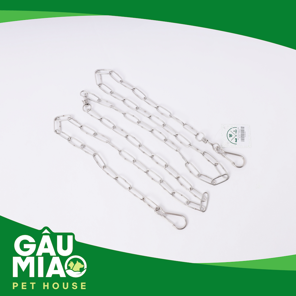 Xích vuông inox 2 móc dài 2m