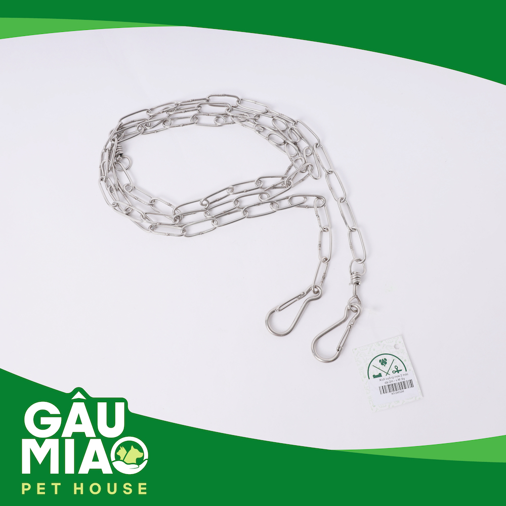 Xích vuông inox 2 móc dài 2m