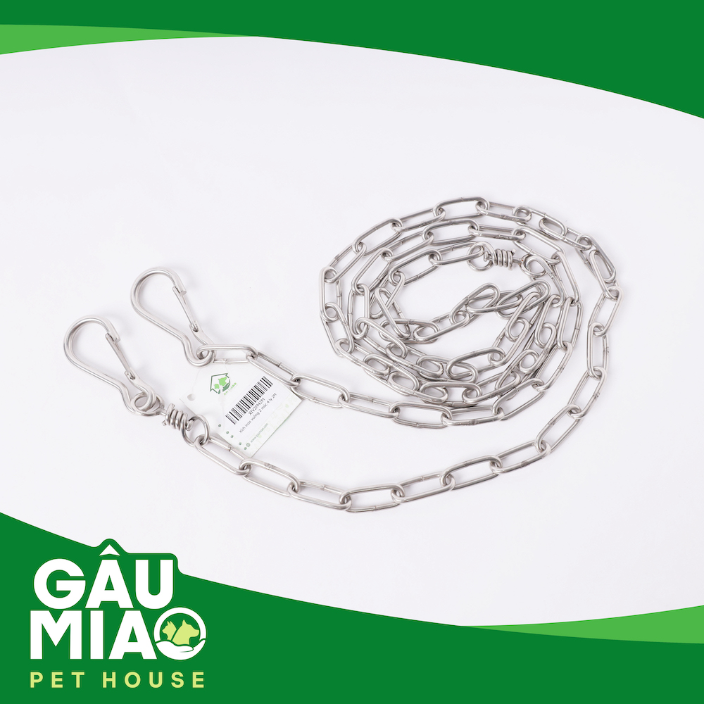 Xích vuông inox 2 móc dài 2m