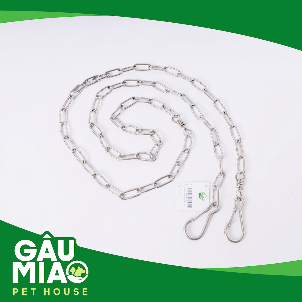 Xích vuông inox 2 móc dài 2m