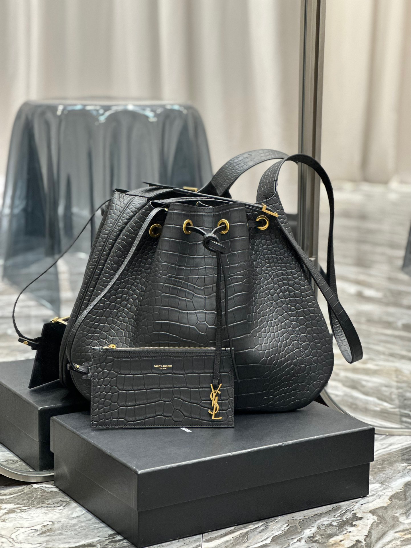 YSL Flat Hobo