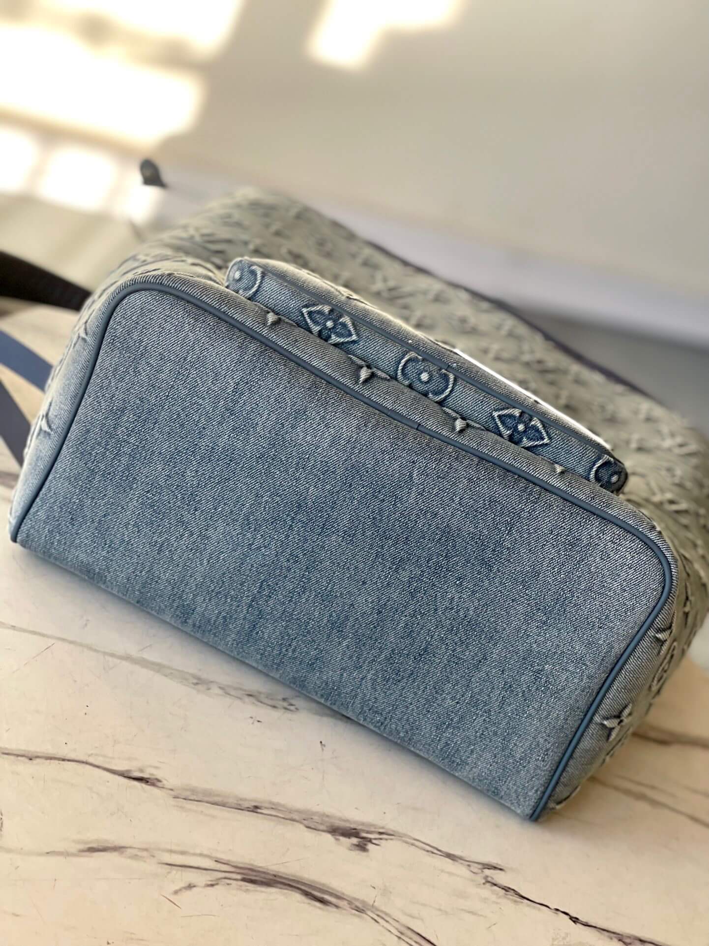 LOUIV Men Backpack Denim