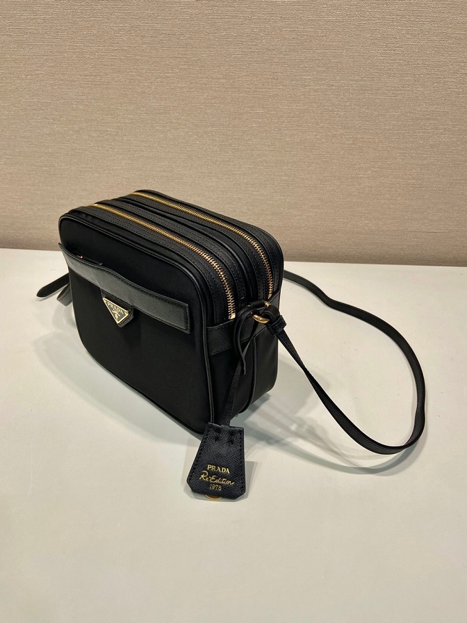 PR Saffiano Double Zipper Crossbody