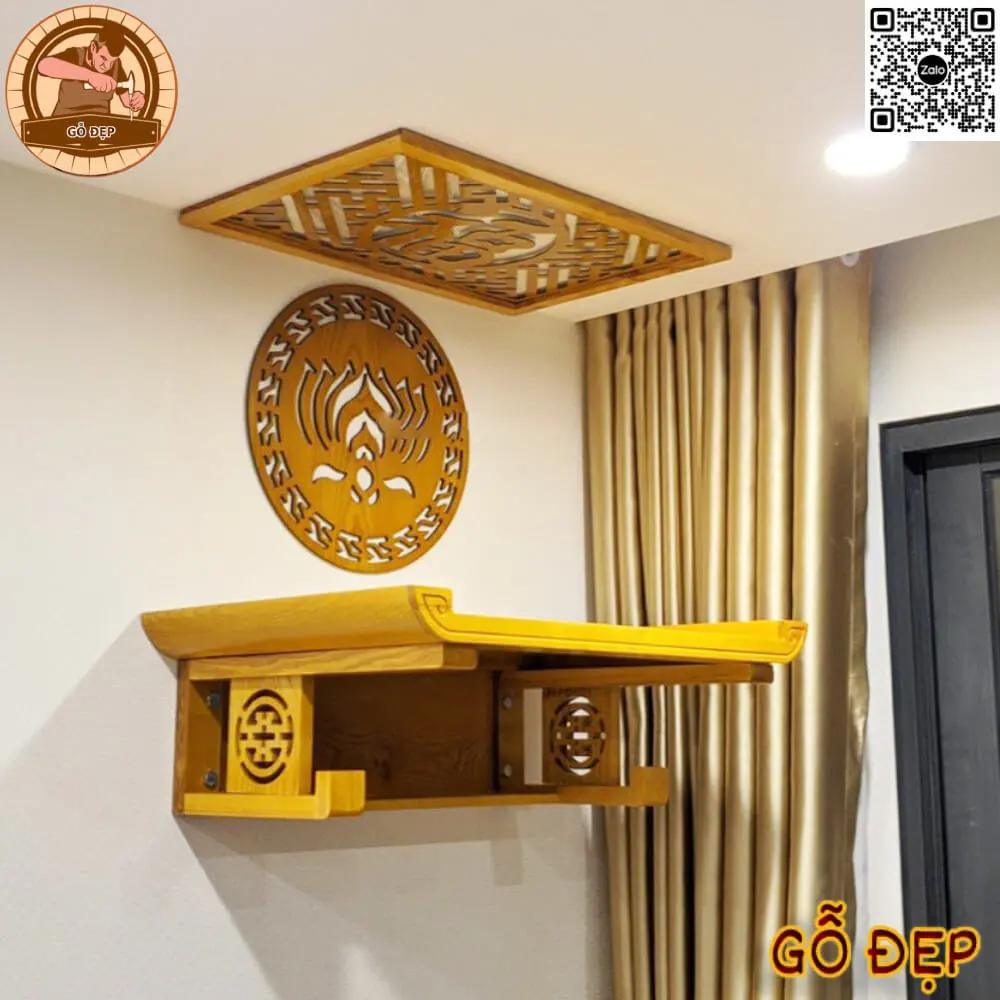 Mẫu bàn thờ gỗ Đẹp chế tác dành tặng khách hàng thân yêu