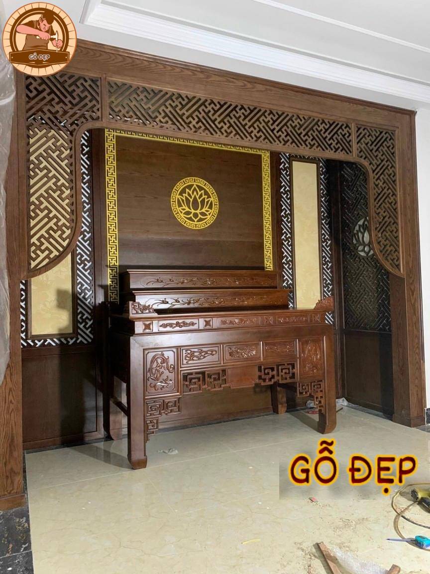 Bàn thờ với chất liệu gỗ Hương cao cấp
