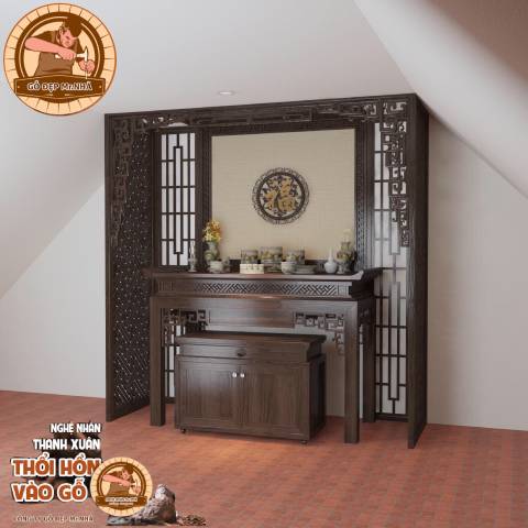 Bàn thờ đứng hiện đại chuẩn phong thủy