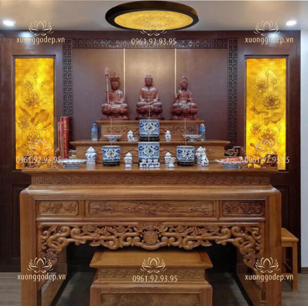 bàn thờ Phật 3 tầng