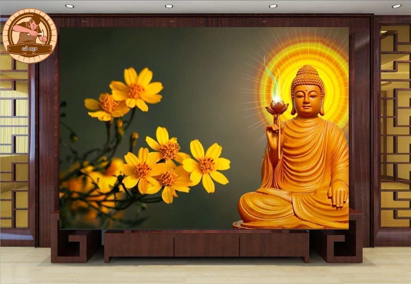 Tranh Phật treo phòng thờ chuẩn phong thủy