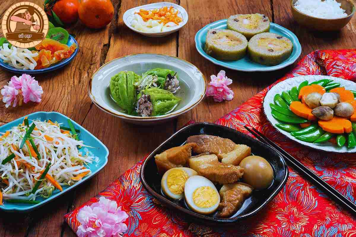 Những món ăn trên mâm cơm cúng bàn thờ ngày Tết miền Nam đều là những món đặc sản Nam bộ 