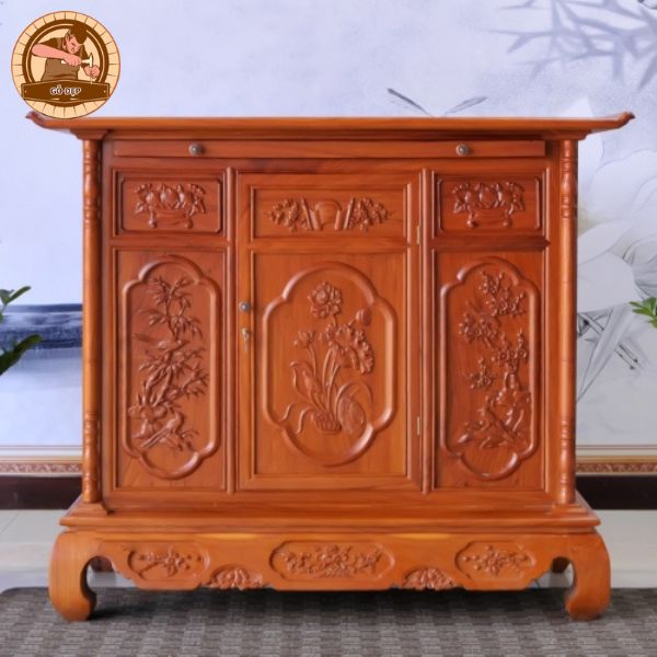 Tủ thờ trang trọng đẹp tinh tế chuẩn phong thủy