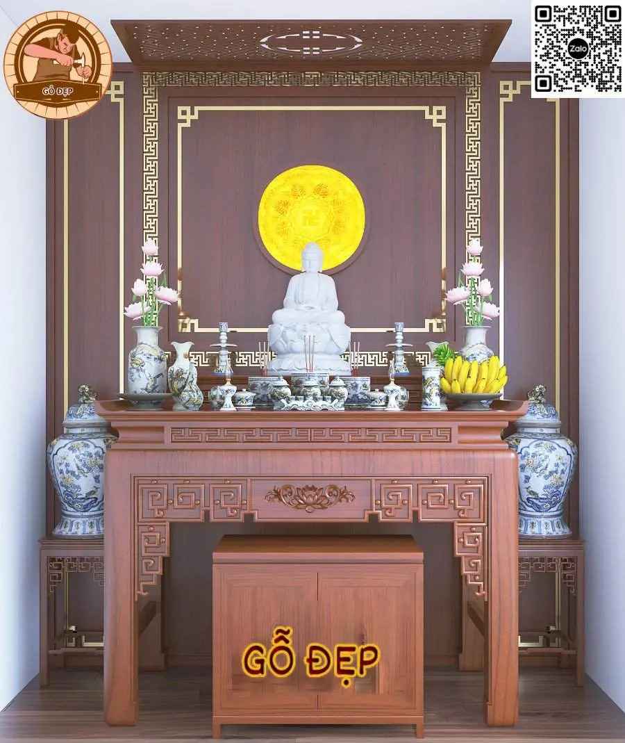 Ý nghĩa và quy tắc khi lập bàn thờ Phật tại nhà