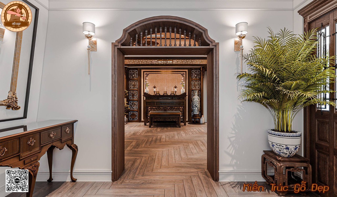 Thiết kế phòng thờ hiện đại đẹp, đơn giản chuẩn phong thuỷ 2023