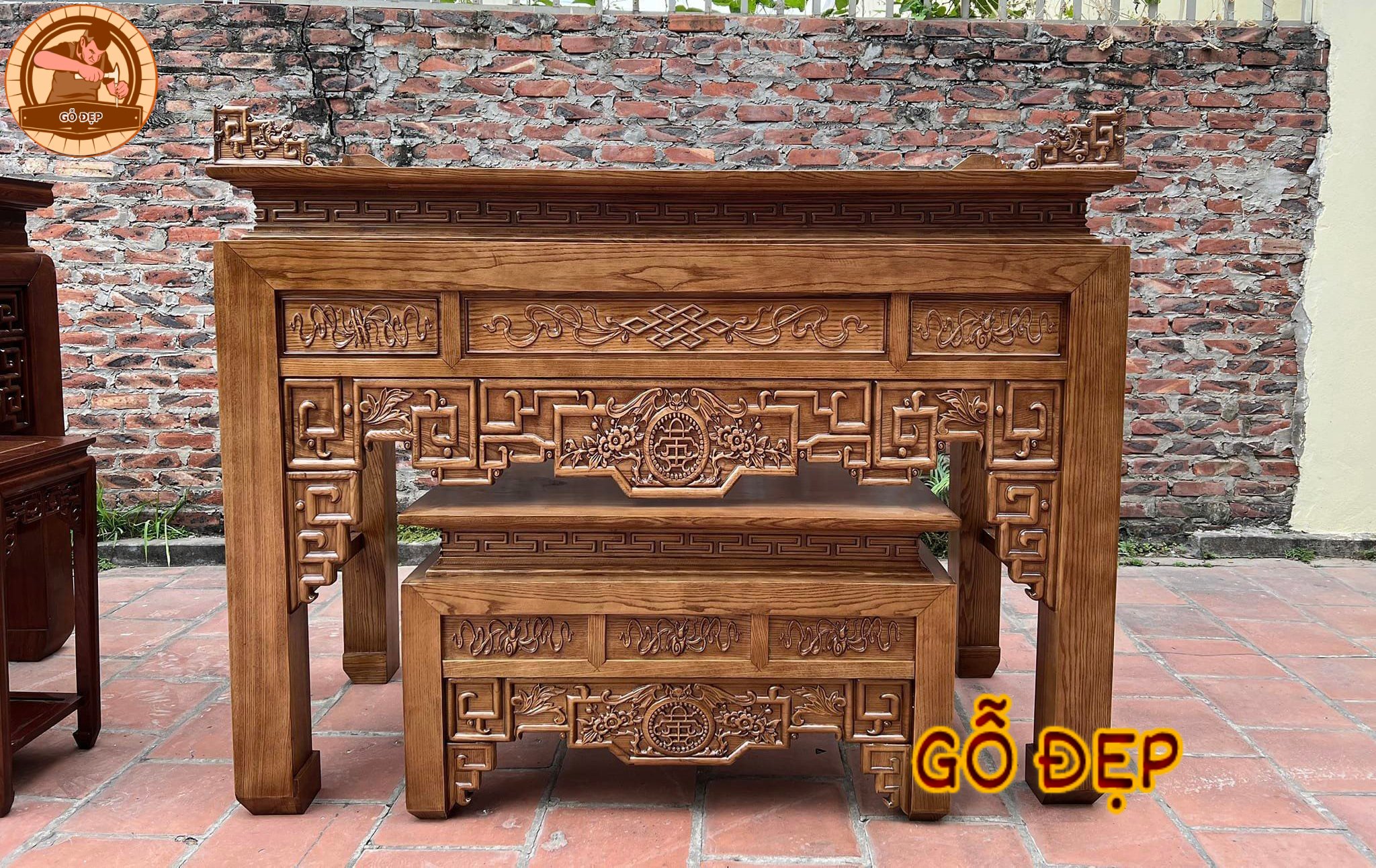 Bàn thờ gỗ óc cho giá tại xưởng