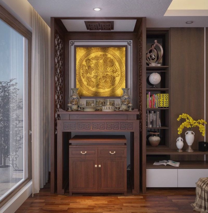 Bàn thờ gia tiên chung cư phù hợp không gian diện tích nhỏ hẹp