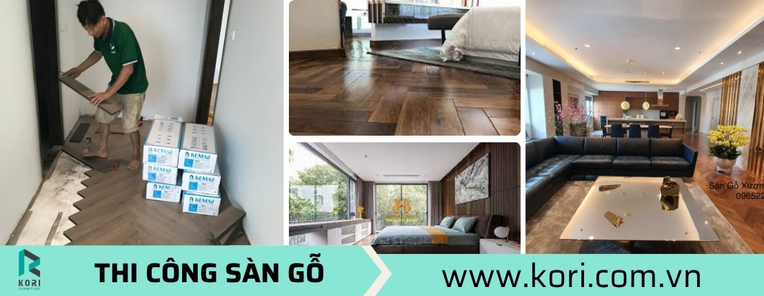 Thi công sàn gỗ công nghiệp