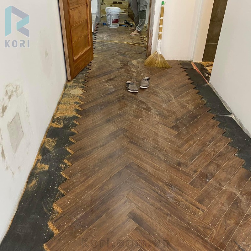 Kích thước sàn gỗ xương cá tự nhiên