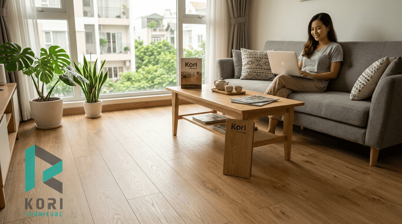 Hình ảnh sàn gỗ công nghiệp giá rẻ được tin dùng