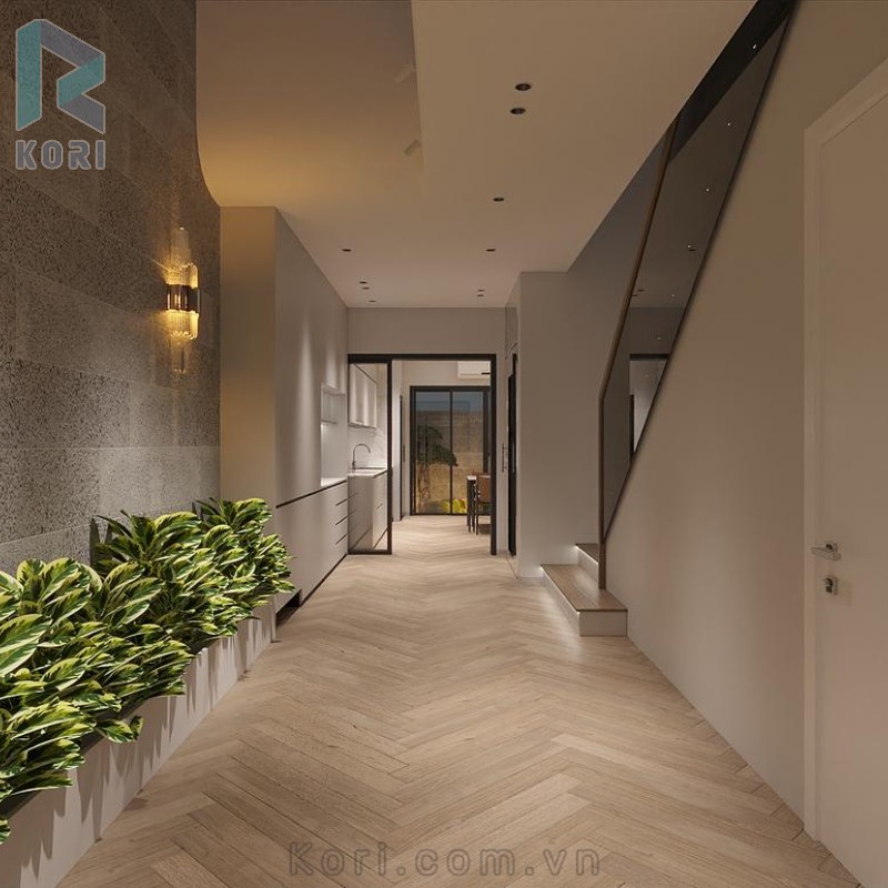 Sàn gỗ xương cá cho phòng khách