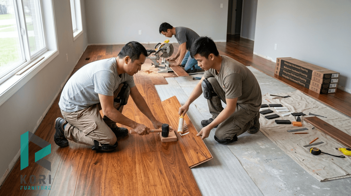 Thi công chuyên nghiệp cùng đội ngũ thợ tại kori.com.vn