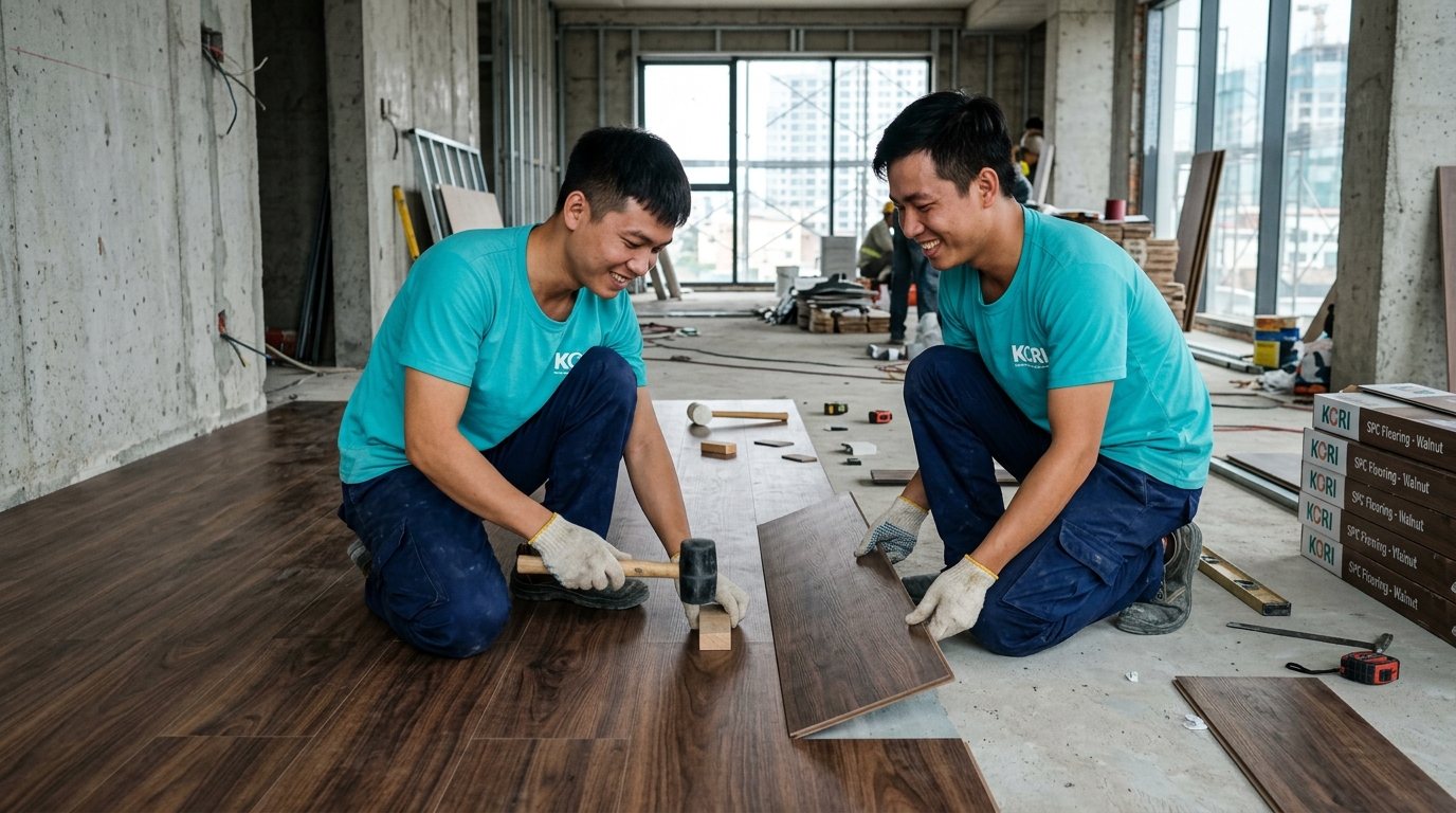Thi công trọn gói sàn nhựa giá tốt nhất