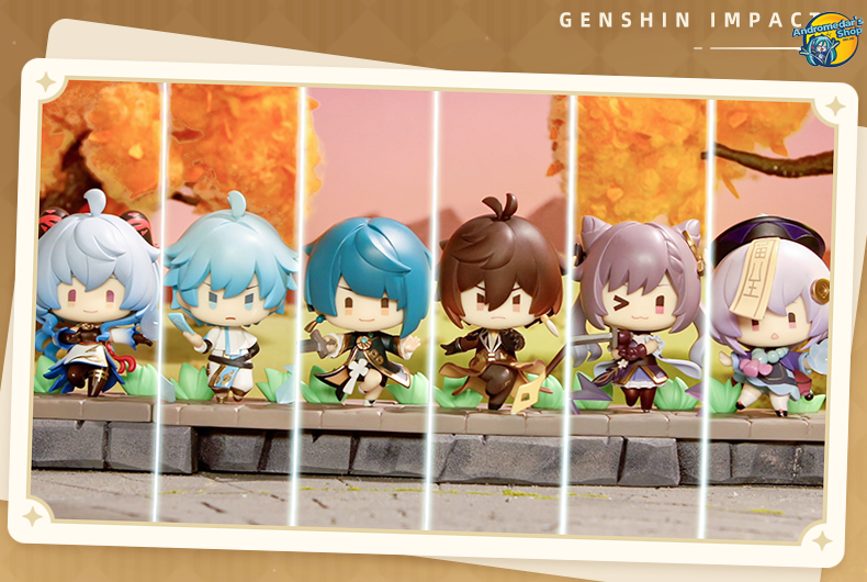 [miHoYo] Bộ mô hình nhân vật Genshin Impact Battlefield Heroes Blind Box Figures Vol 2 (Liyue)