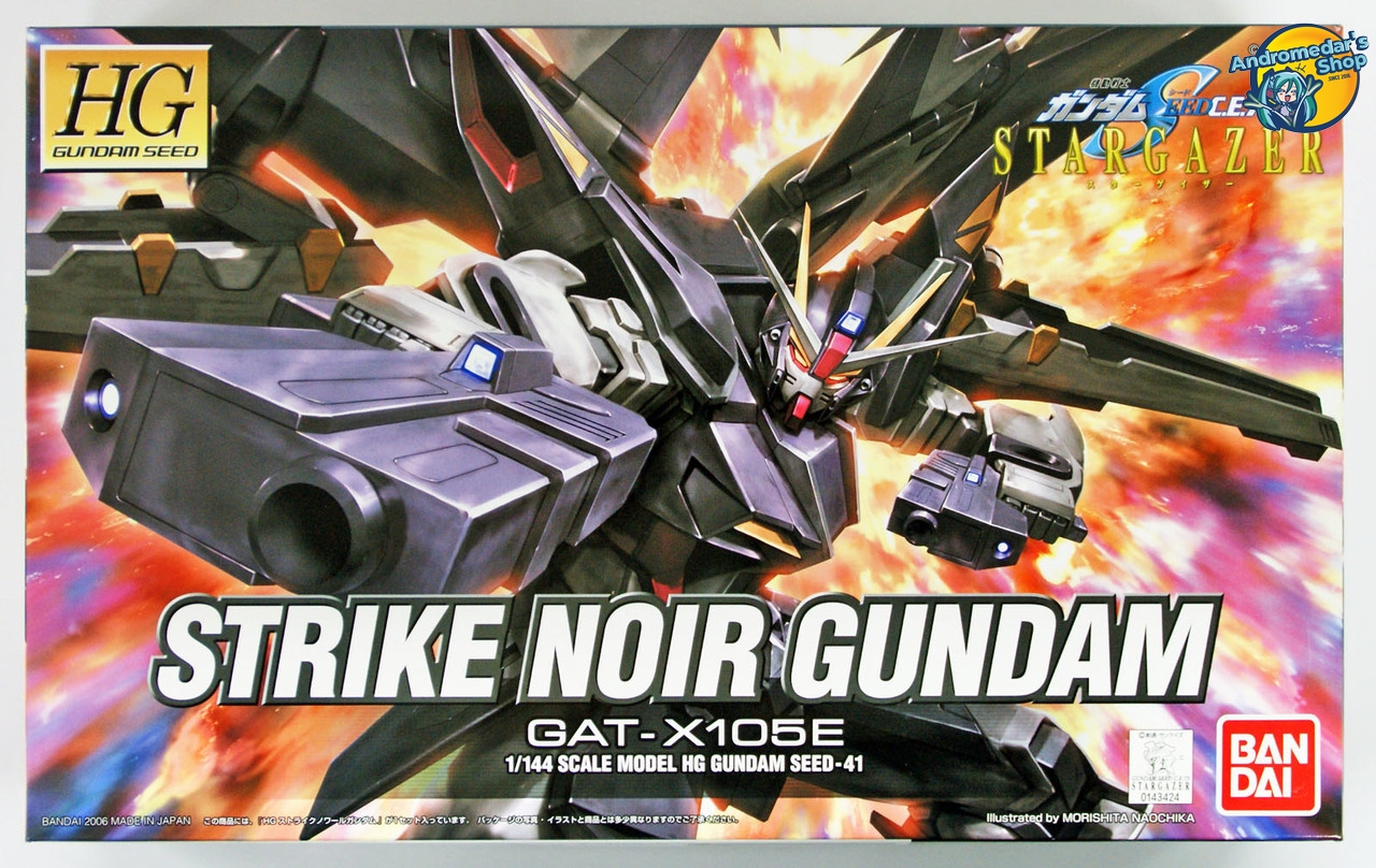 [Bandai] Mô hình lắp ráp Bandai HG 41 Gundam Seed GAT-X105E Strike Noir Gundam 1/144 Scale Kit