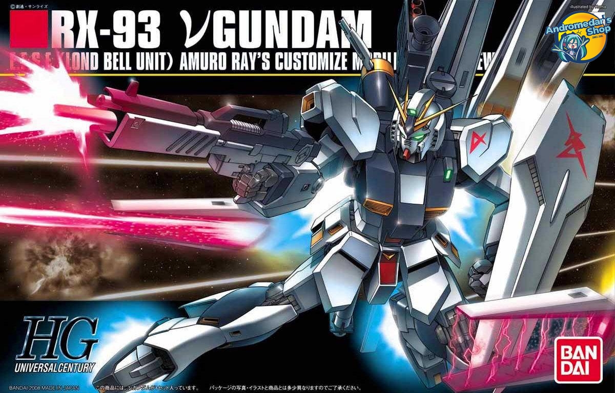 [Bandai] Mô hình lắp ráp Char's Counterattack High Grade 1/144 HGUC RX-93 Nu Gundam Model Kits