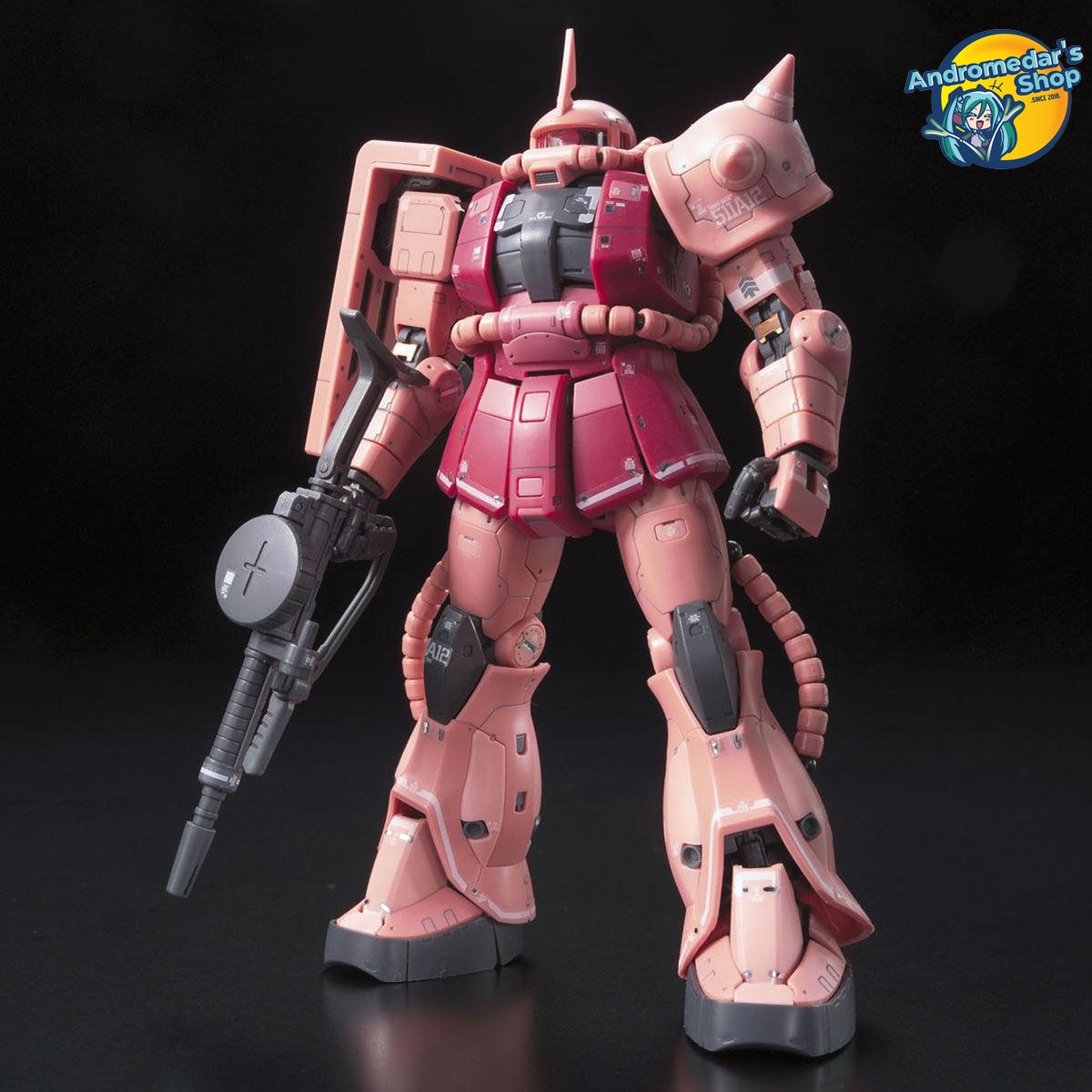 [Bandai] Mô hình lắp ráp RG 02 1/144 Gundam MS-06S ZAKU II Char Aznable Custom Model Kit