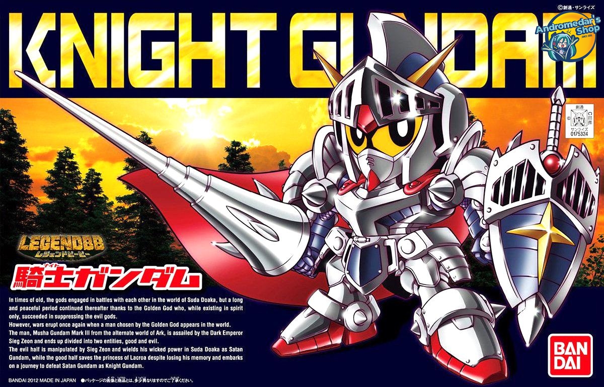 [Bandai] Mô hình lắp ráp Bandai SD BB370 Gundam Knight Gundam Plastic Model Kit