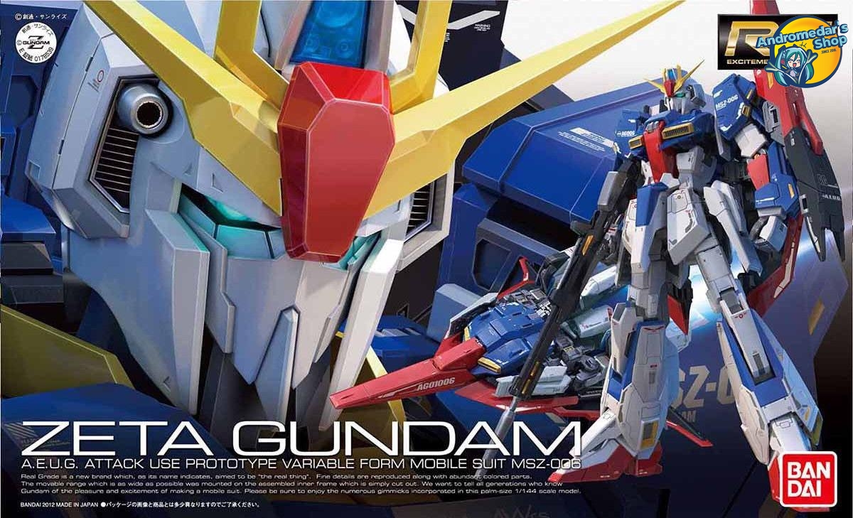 [Bandai] Mô hình lắp ráp Real Grade 10 1/144 RG MSZ-006 Zeta Gundam Model Kit