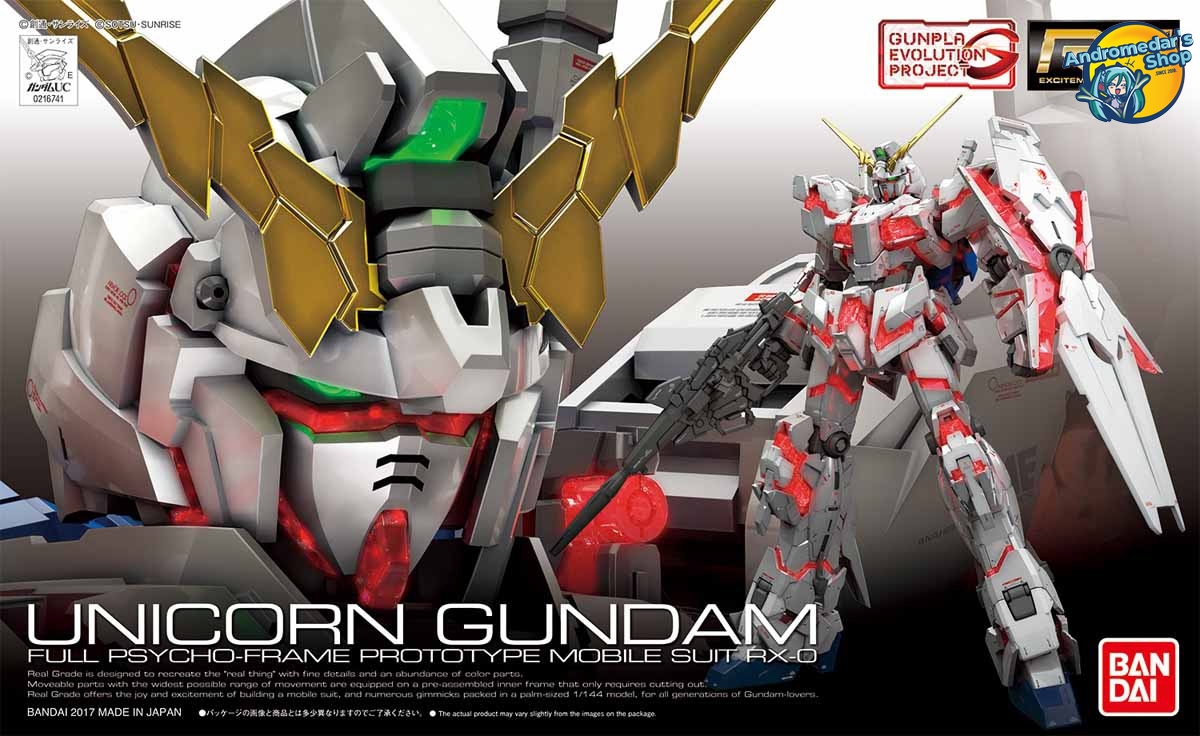 [Bandai] Mô hình lắp ráp Gundam UC Real Grade 25 RX-0 Unicorn Gundam (RG) (Gundam Model Kits)