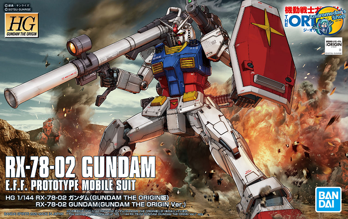 [Bandai] Mô hình lắp ráp High Grade 26 1/144 HG RX-78-02 Gundam (Gundam The Origin Ver) Model Kits