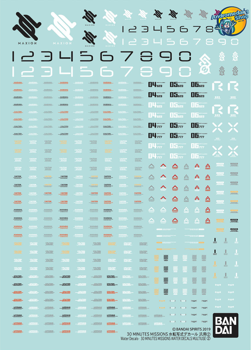 [Bandai] Bộ decal nước cho mô hình lắp ráp 30Minutes Missions 30MM Water Transfer Type Decal General Purpose 2
