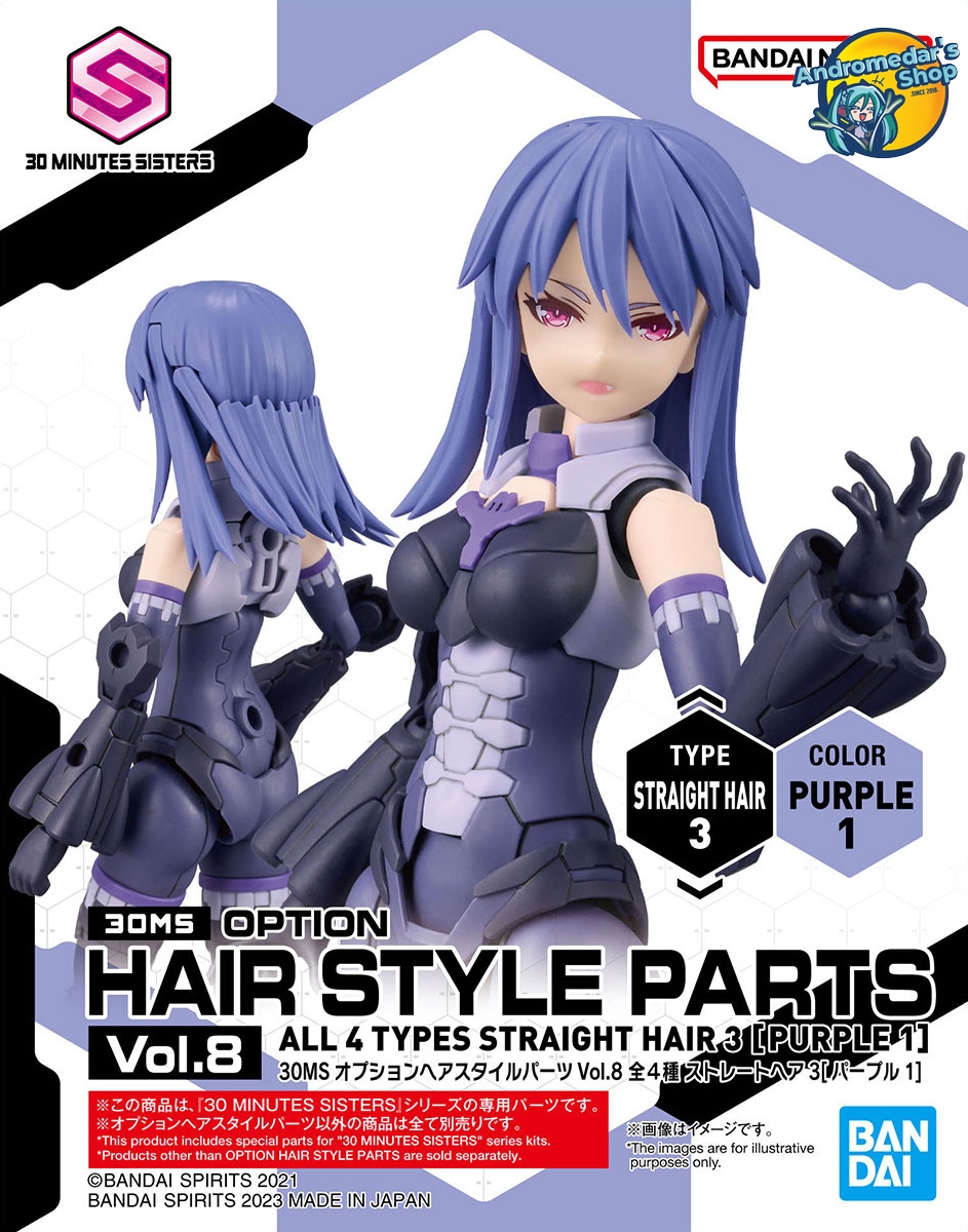 [Bandai] Mô hình lắp ráp 30 Minutes Sisters 30MS Option Hair Style Parts Vol.8 (4 Types) Model Kits