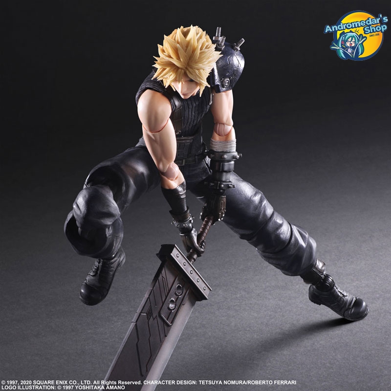 [Square Enix] Mô hình nhân vật Final Fantasy VII Remake PLAY ARTS Kai Cloud Strife Version 2 Action Figure