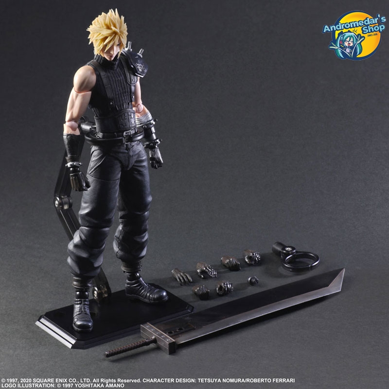 [Square Enix] Mô hình nhân vật Final Fantasy VII Remake PLAY ARTS Kai Cloud Strife Version 2 Action Figure