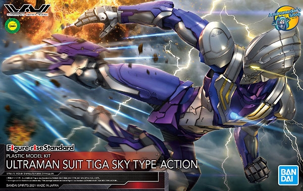 [Bandai] Mô hình lắp ráp Figure-rise Standard Ultraman Suit Tiga Sky Type (Action) Model Kit