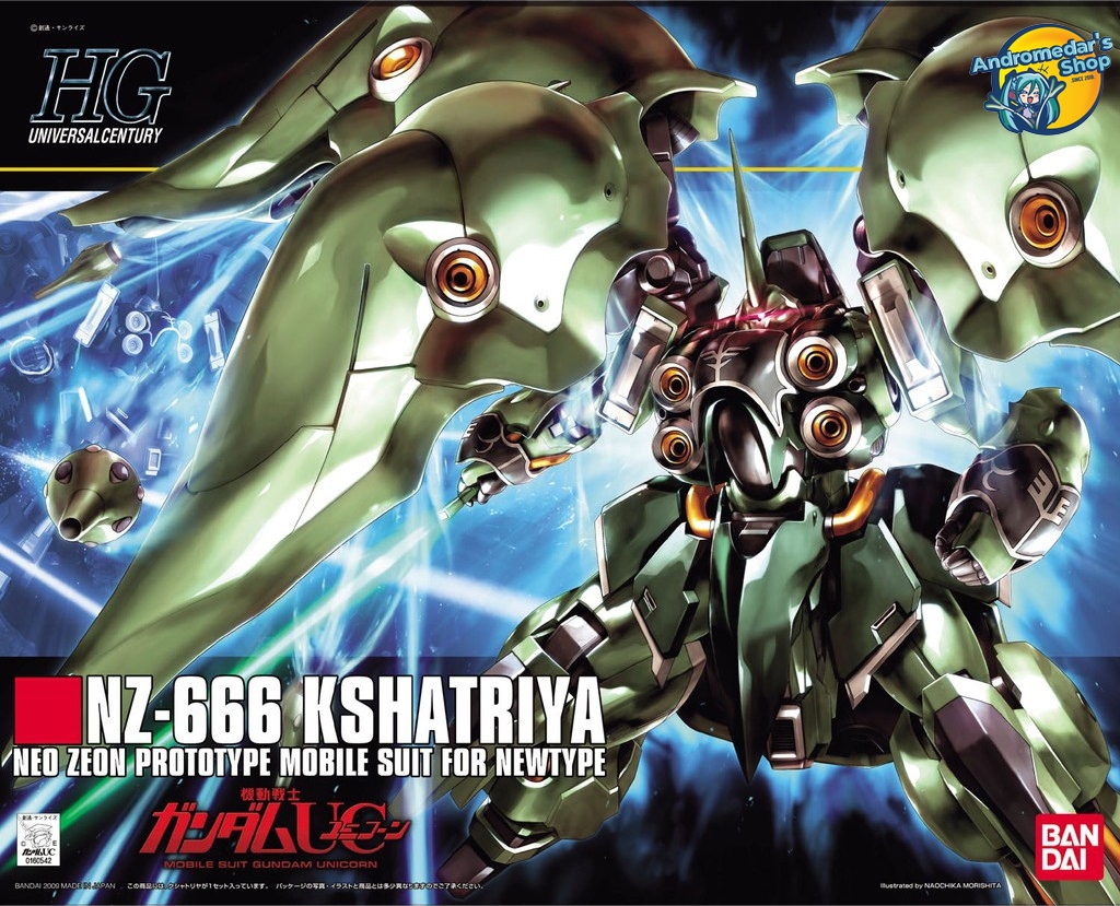 [Bandai] Mô hình lắp ráp Gundam UC (Unicorn) High Grade 1/144 HGUC NZ-666 Kshatriya Model Kits