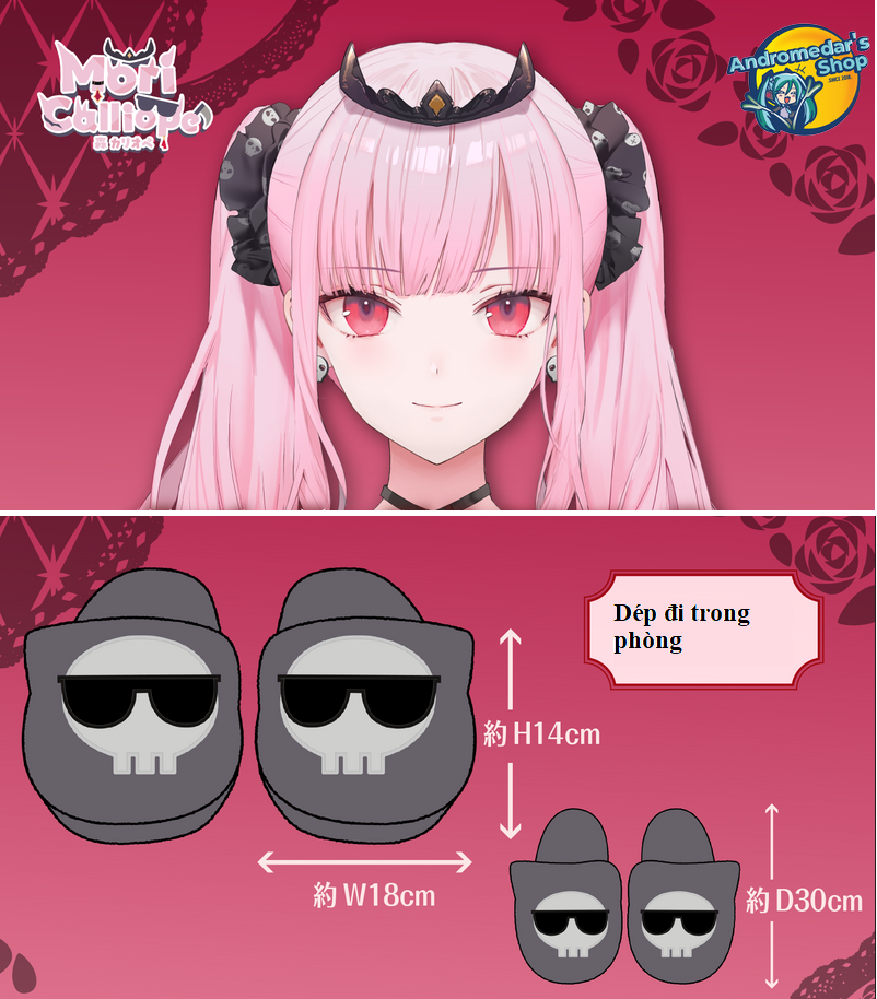 [Chính hãng] Dép đi trong nhà kỉ niệm hololive production Mori Calliope New Outfit Celebration 2023