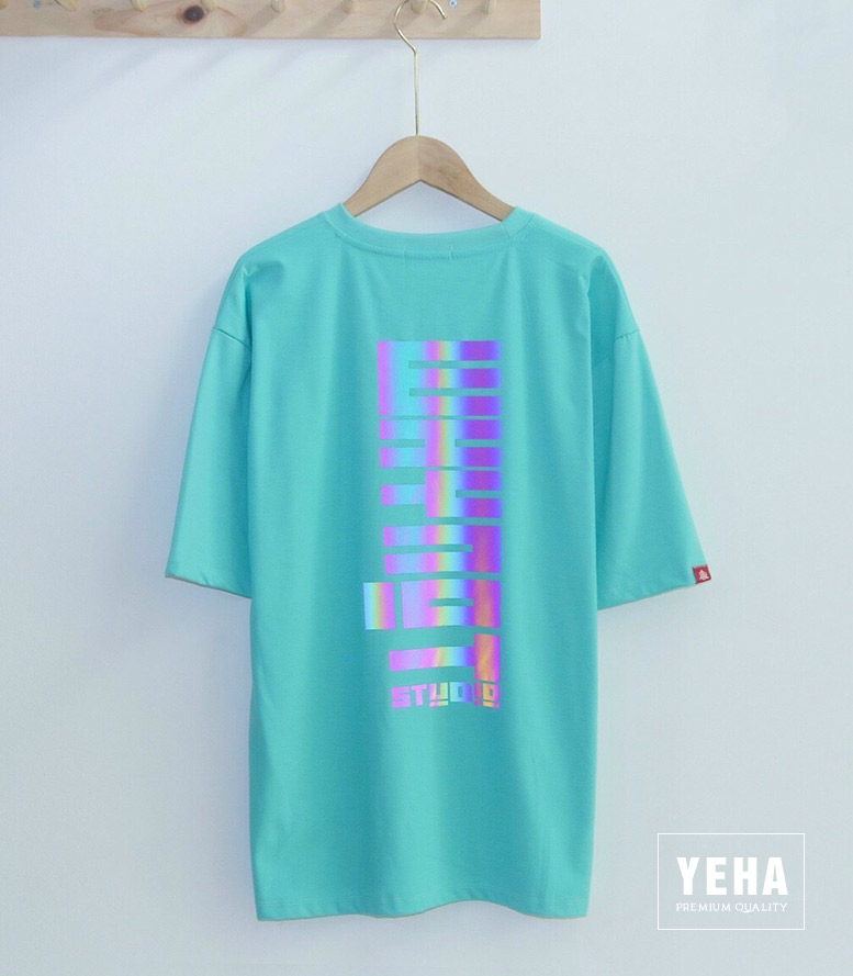 Áo thun phản quang unisex form rộng tay lỡ mẫu WHYNOT STUDIO