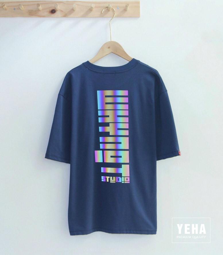 Áo thun phản quang unisex form rộng tay lỡ mẫu WHYNOT STUDIO