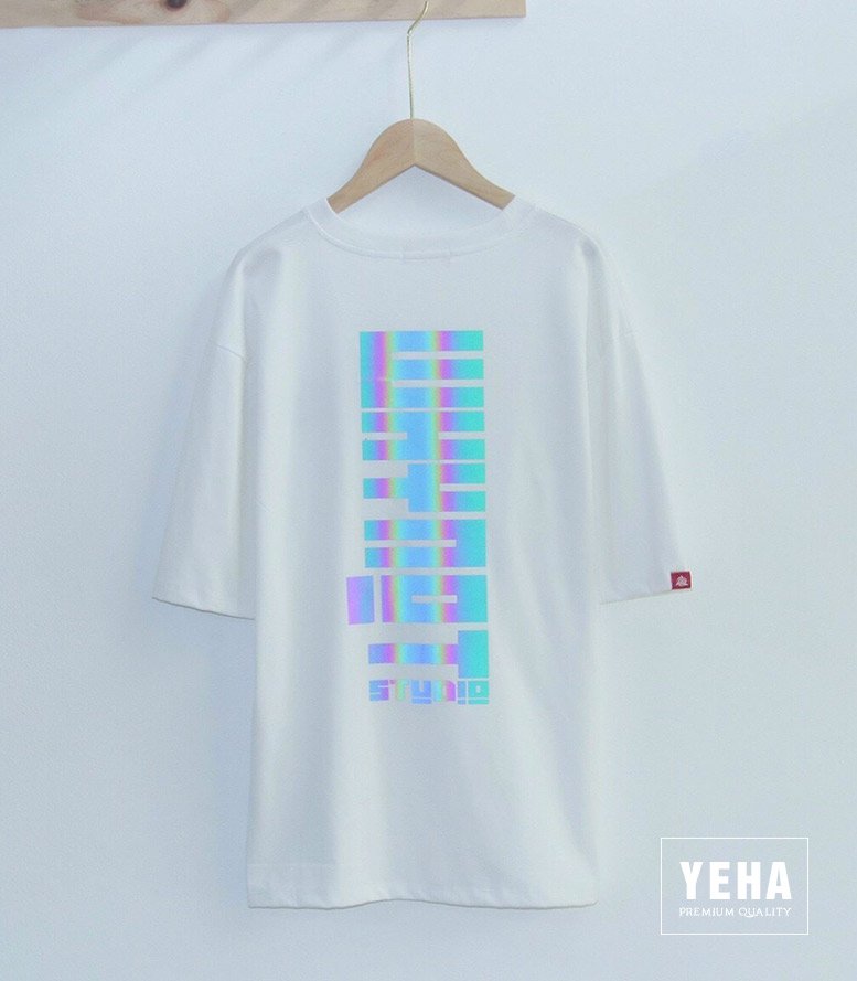 Áo thun phản quang unisex form rộng tay lỡ mẫu WHYNOT STUDIO