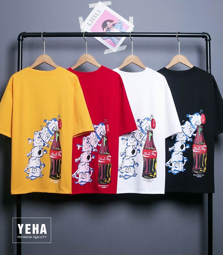 Áo thun phông unisex form rộng tay lỡ mẫu VIÊN ĐÁ PEPSI