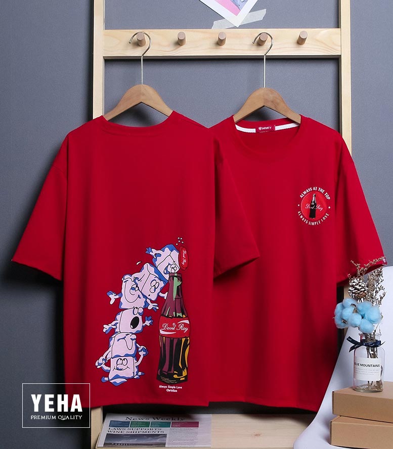 Áo thun phông unisex form rộng tay lỡ mẫu VIÊN ĐÁ PEPSI